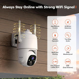 š„360°PTZ Solar Panel Security Camera System Dzees D3K (2-Cam)