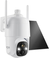 360° PTZ Camera with Solar Panel Wireless Outdoor Security Camera, 2K Spotlight Security Camera - Dzees D3K