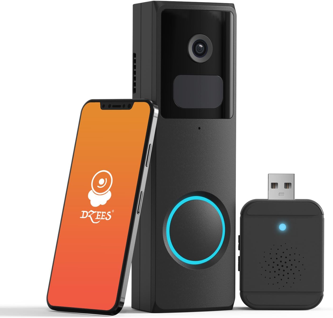 2023 Newest Smart Wireless WiFi Video Doorbell Camera With Chime Dzees –  dzees-cam