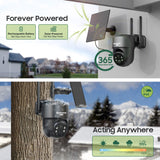 4G LTE Cellular Wireless Security Camera 360° PTZ 2K Solar No WiFi Surveillance Camera MANSHUR UB6G (UBOX App)