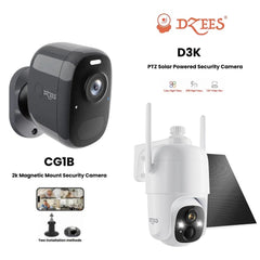 CG1B Magnetic Mount Security Camera + D3K PTZ Security Camera - Dzees Camera Bundle - dzees - cam