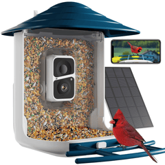 Smart Bird Feeder Camera - HD Bird Watching, AI Bird Identification, Solar Powered Wireless Outdoor Wildlife Camera Dzees V5 - dzees - cam