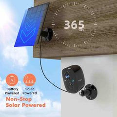 Solar Wireless Outdoor Security Camera – 2K HD, Battery Powered, AI Detection, Color Night Vision, 2 - Way Audio, IP65 Waterproof Dzees G6BK - dzees - cam