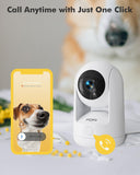 2K Indoor Pet Camera with 360° View, 24/7 Recording, Audio & Motion Tracking - Perfect for Pet Owners Dzees CA49 - dzees - cam