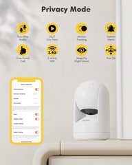 2K Indoor Pet Camera with 360° View, 24/7 Recording, Audio & Motion Tracking - Perfect for Pet Owners Dzees CA49 - dzees - cam