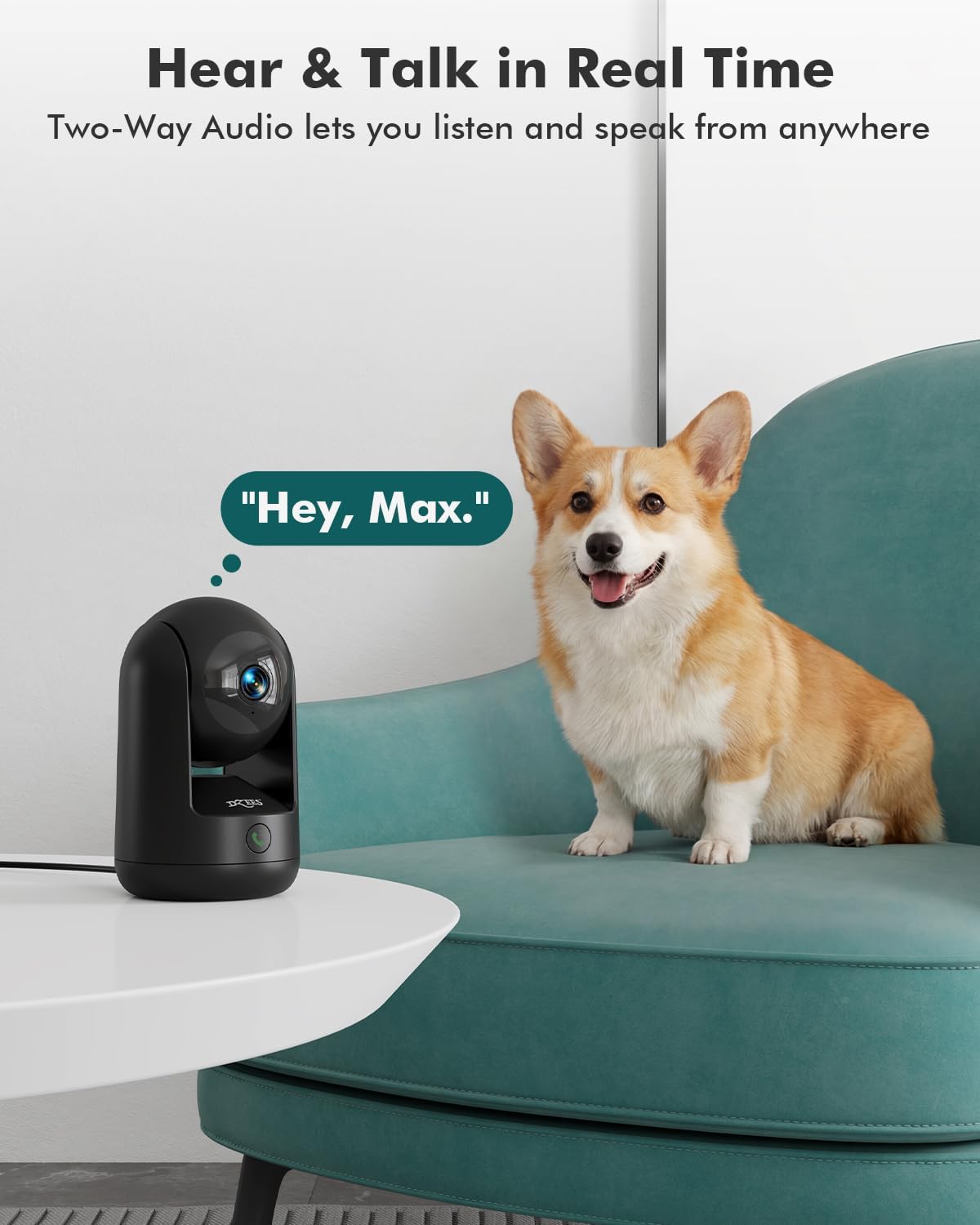 360° 2K Smart Indoor Security Camera – AI Motion Tracking, Night Vision, 2.4G/5G WiFi - Dzees CA49B - dzees - cam