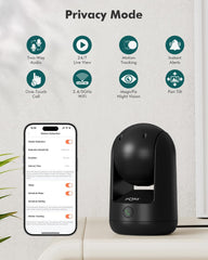 360° 2K Smart Indoor Security Camera – AI Motion Tracking, Night Vision, 2.4G/5G WiFi - Dzees CA49B - dzees - cam