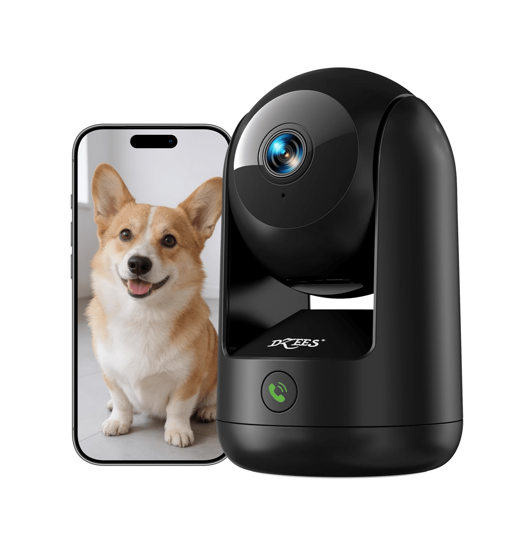 360° 2K Smart Indoor Security Camera – AI Motion Tracking, Night Vision, 2.4G/5G WiFi - Dzees CA49B - dzees - cam