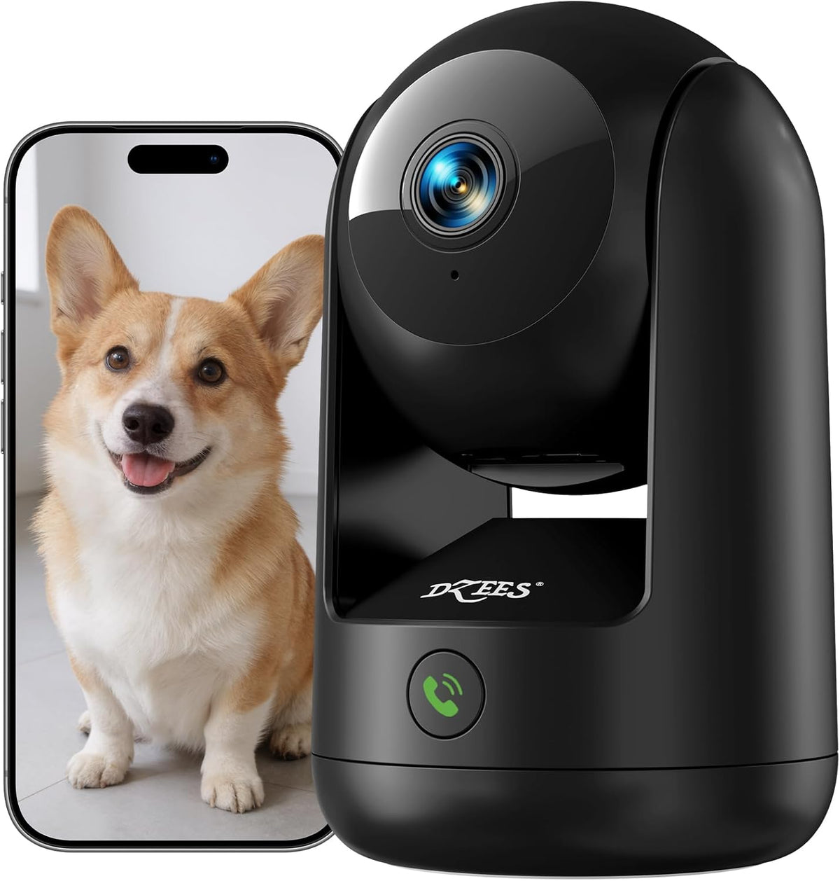 360° 2K Smart Indoor Security Camera – AI Motion Tracking, Night Vision, 2.4G/5G WiFi - Dzees CA49B - dzees - cam