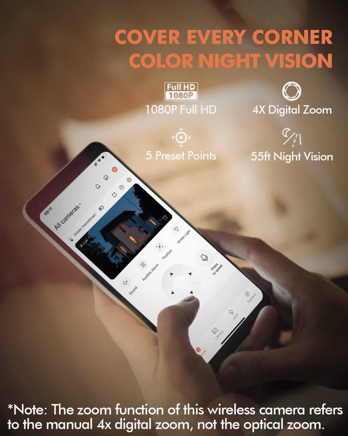 🔥360°PTZ Solar Panel Security Camera System Dzees D3K (3 - Cam) - dzees - cam