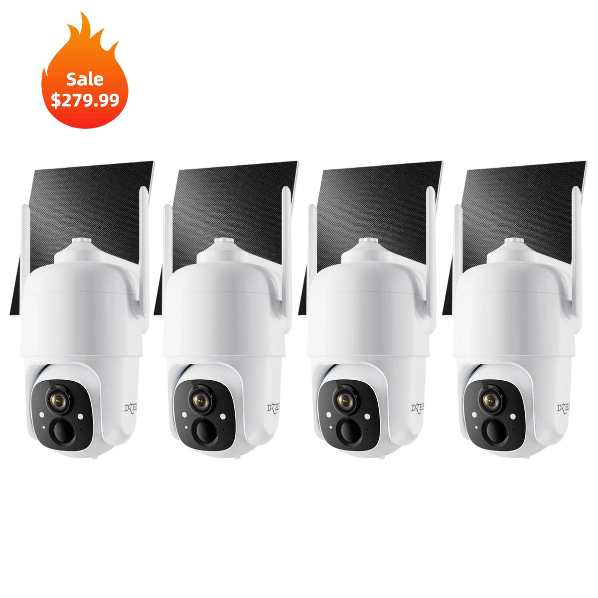 Ptz Camera Kit Complete Kit-Dzees D3K PTZ Solar Security Camera System (4-Cam) – dzees-cam