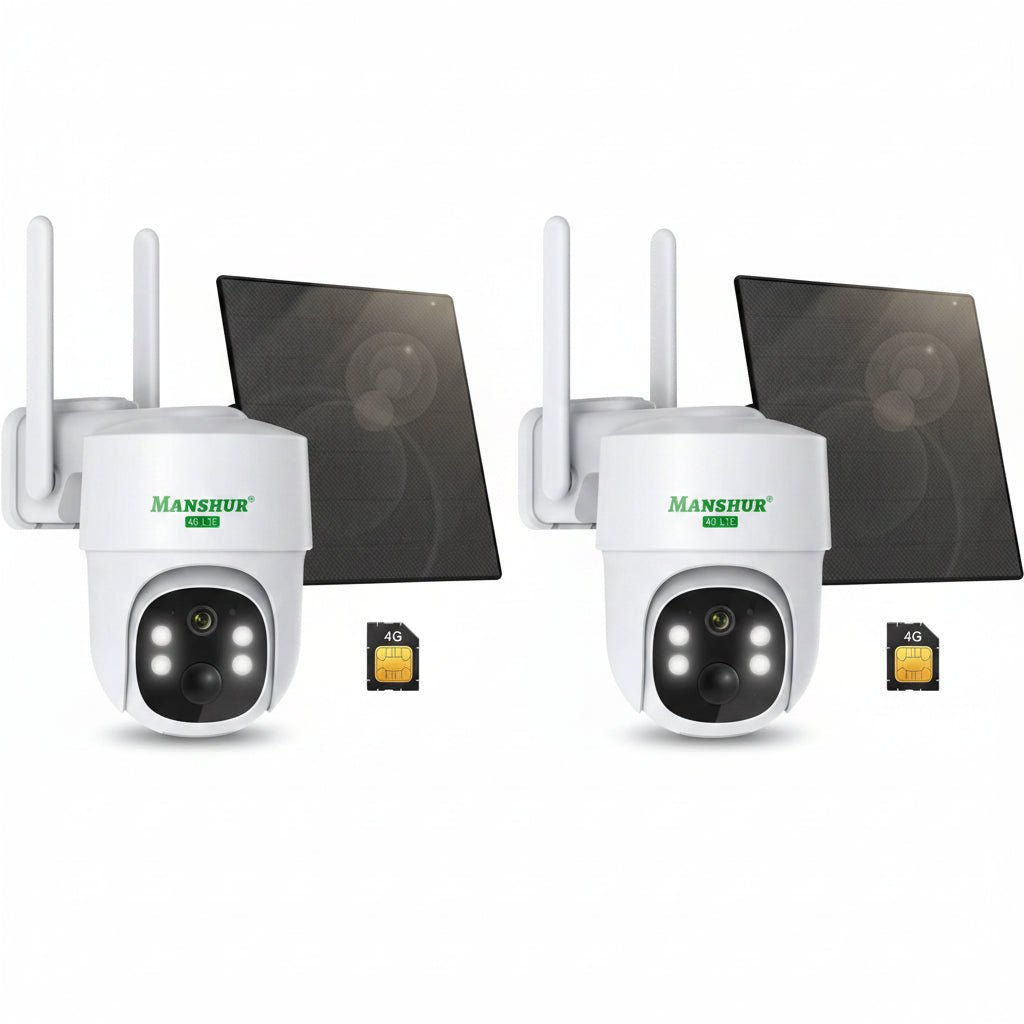 4G LTE Solar Security Camera — No Wi - Fi Required, 360° PTZ, 2K Color Night Vision UB6 (UBOX APP) - dzees - cam