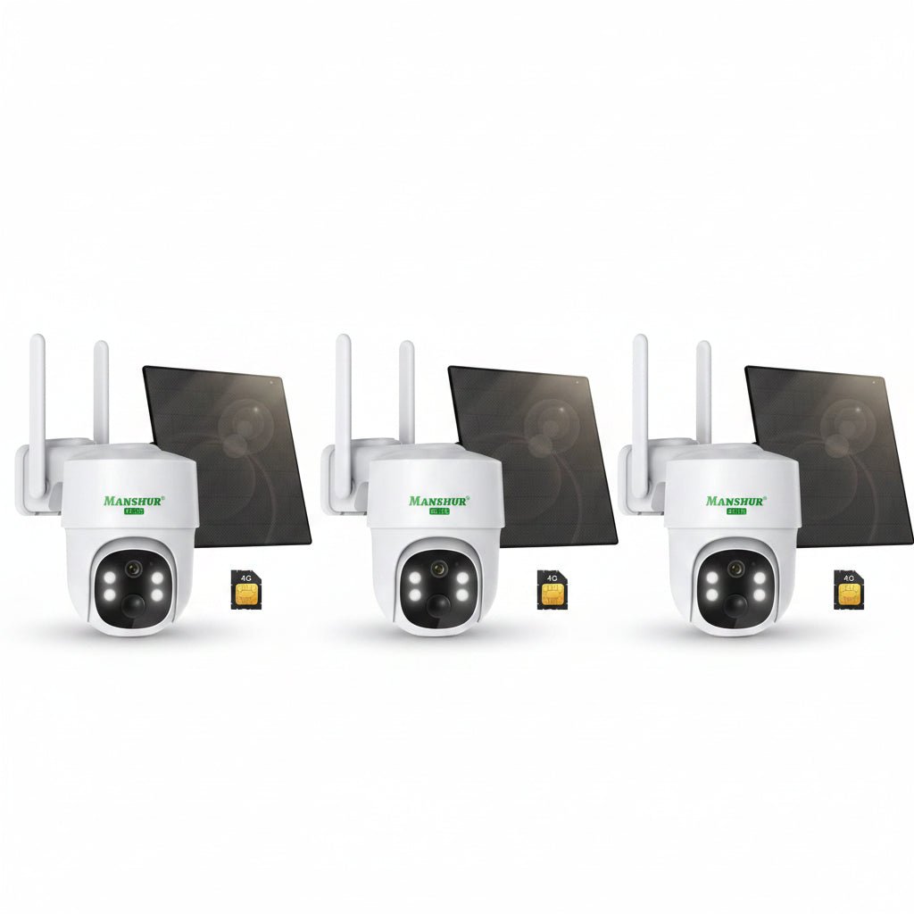 4G LTE Solar Security Camera — No Wi - Fi Required, 360° PTZ, 2K Color Night Vision UB6 (UBOX APP) - dzees - cam