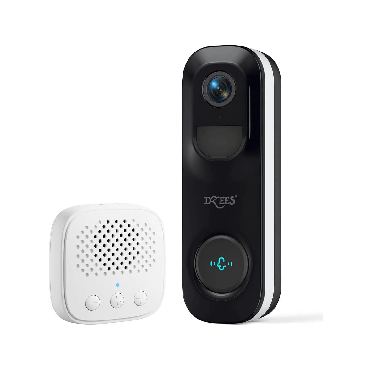 Smart Wireless WiFi Video Doorbell Camera With Chime Ringer Battery Powered Dzees DB1