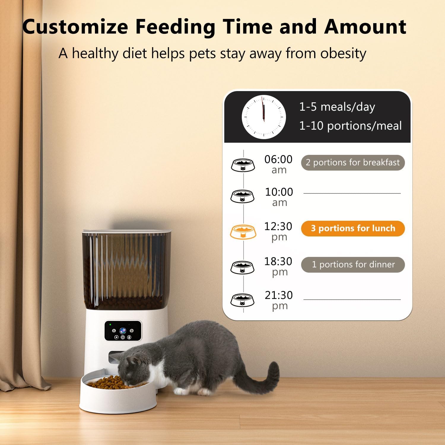 Customize Feeding Time and Amout 
