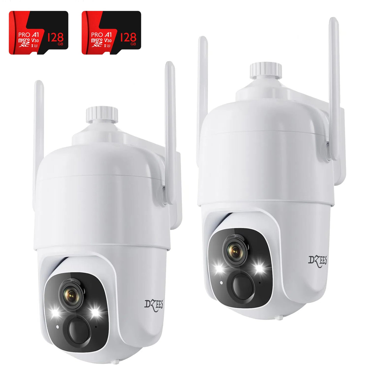 2K 360° PTZ Wireless Security Outdoor WiFi Camera with Siren Alarm Spotlight Dzees D3