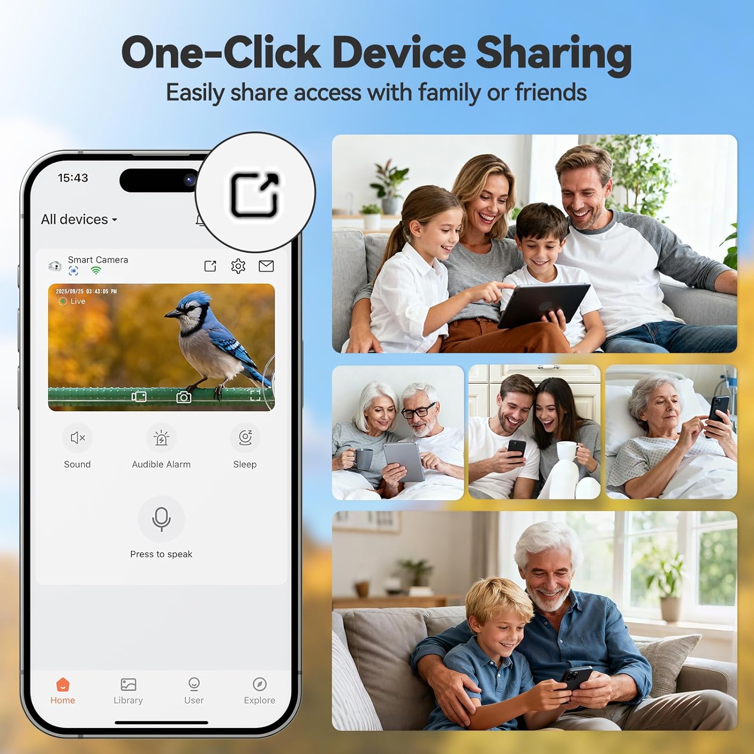 2K HD Window Bird Camera – Smart Bird Feeder with AI Species Recognition & Live Streaming Dzees