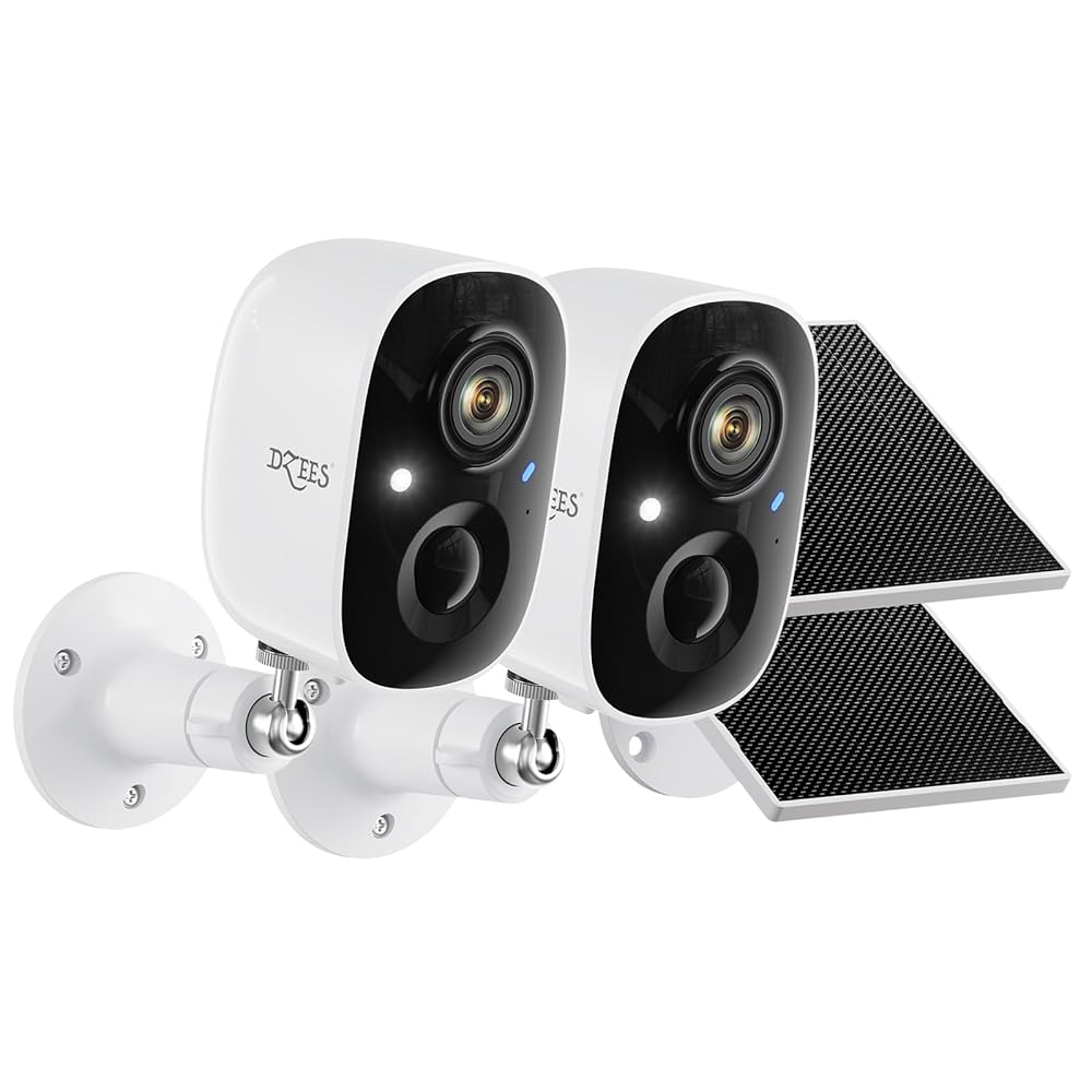 Mini 2K Solar Wireless Outdoor Security Camera – AI Detection, Color Night Vision, Siren Alert, 100% Wire - Free Dzees G6K - dzees - cam