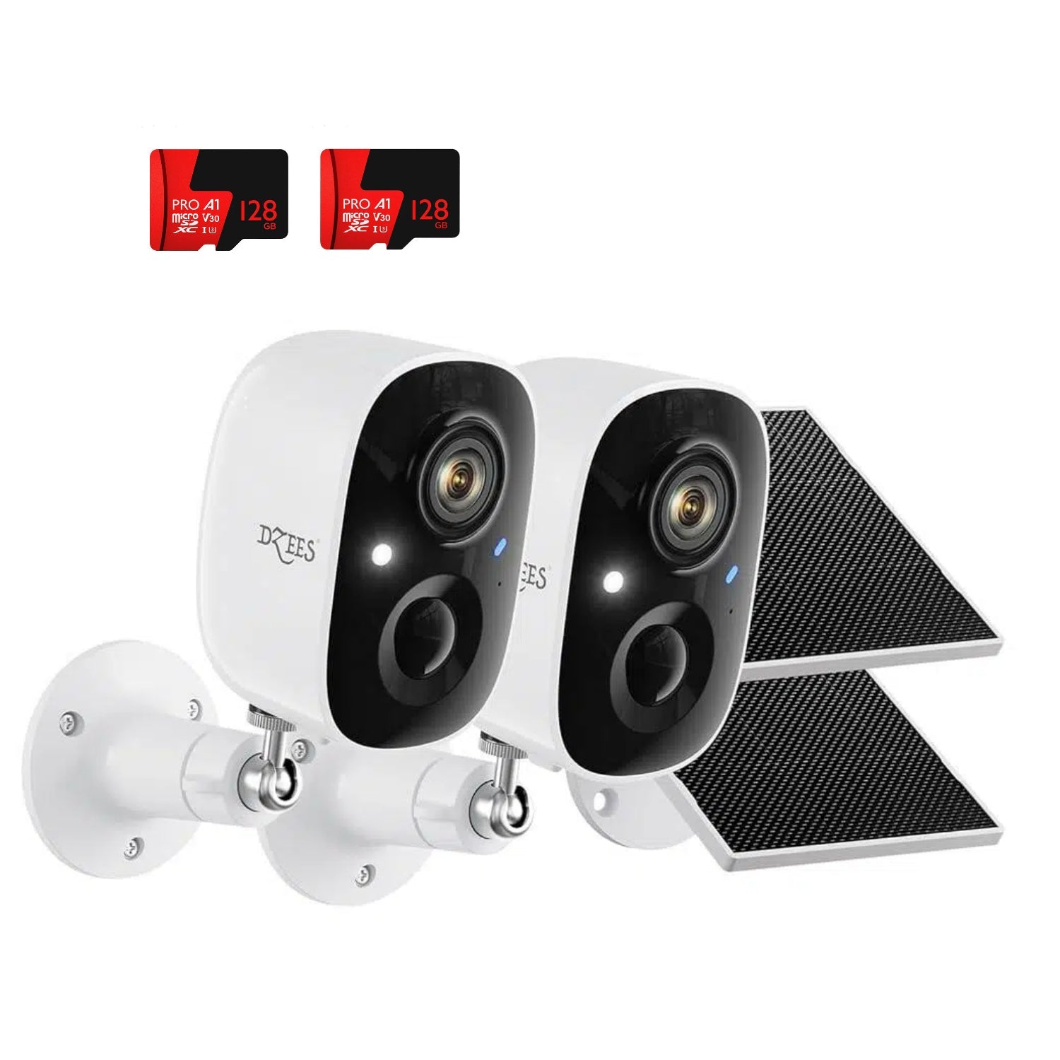 Mini 2K Solar Wireless Outdoor Security Camera – AI Detection, Color Night Vision, Siren Alert, 100% Wire - Free Dzees G6K - dzees - cam