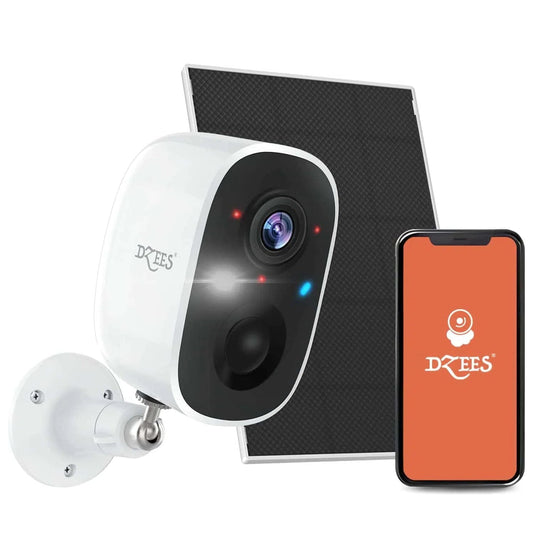 Mini 2K Solar Wireless Outdoor Security Camera – AI Detection, Color Night Vision, Siren Alert, 100% Wire - Free Dzees G6K - dzees - cam 1500