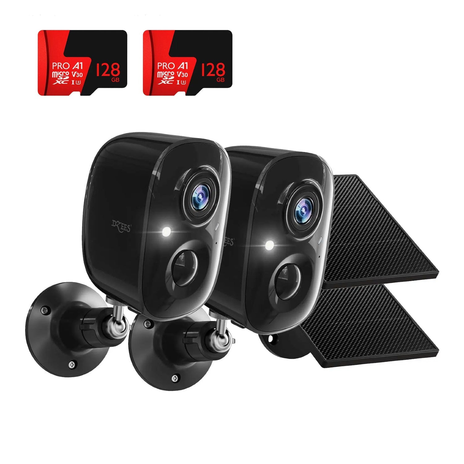 Solar Wireless Outdoor Security Camera – 2K HD, Battery Powered, AI Detection, Color Night Vision, 2-Way Audio, IP65 Waterproof Dzees G6BK - dzees-cam