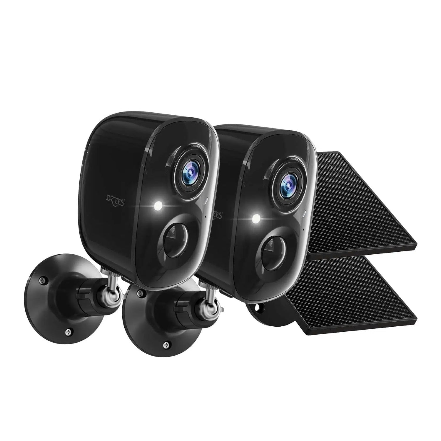 Solar Wireless Outdoor Security Camera – 2K HD, Battery Powered, AI Detection, Color Night Vision, 2-Way Audio, IP65 Waterproof Dzees G6BK - dzees-cam