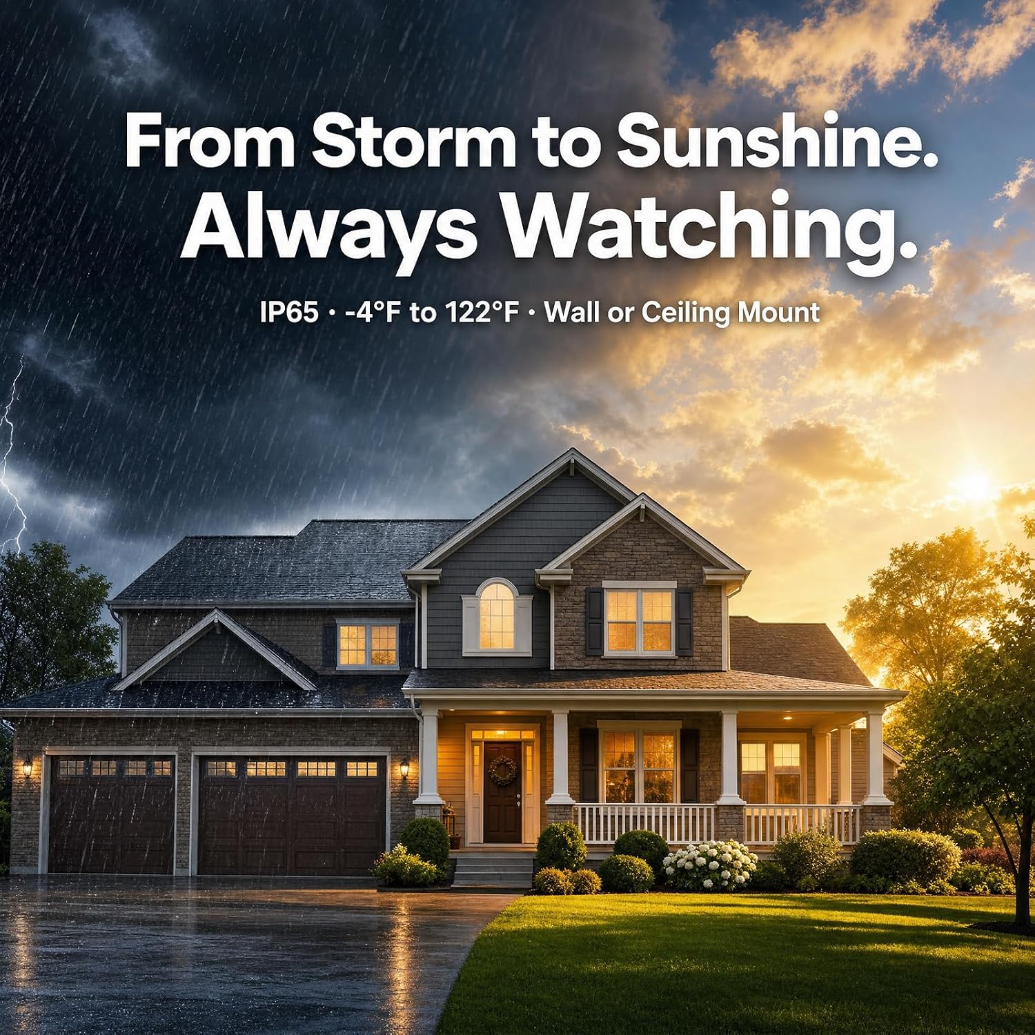 Solar Wireless Outdoor Security Camera – 2K HD, Battery Powered, AI Detection, Color Night Vision, 2-Way Audio, IP65 Waterproof Dzees G6BK - dzees-cam