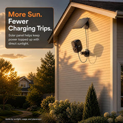 Solar Wireless Outdoor Security Camera – 2K HD, Battery Powered, AI Detection, Color Night Vision, 2-Way Audio, IP65 Waterproof Dzees G6BK - dzees-cam