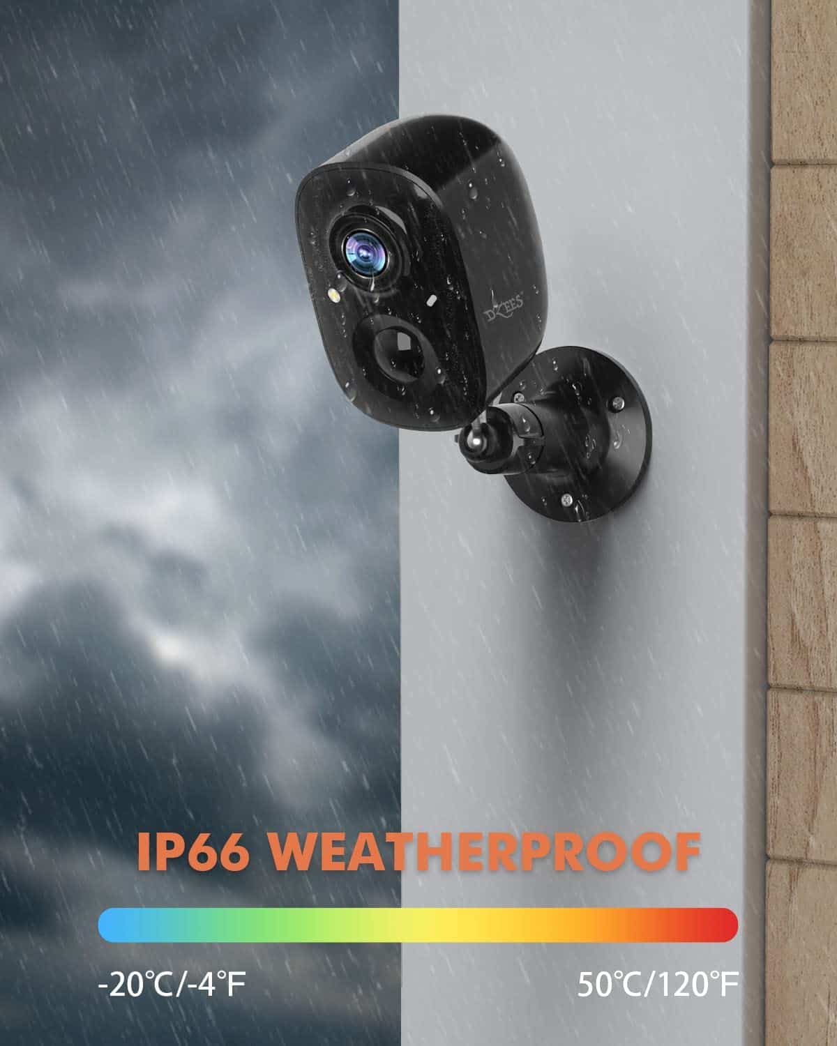 2K Wireless Outdoor Security Camera – Battery Powered, AI Detection, 2 - Way Audio, IP65 Waterproof Dzees G6B - dzees - cam