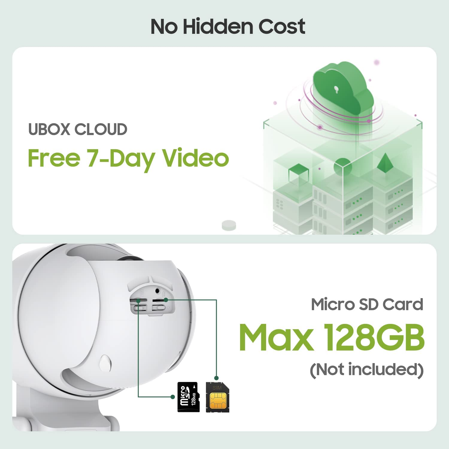 4G LTE Cellular Wireless Security Camera 360° PTZ 2K Solar No WiFi Surveillance Camera MANSHUR UB6 (UBOX App) - dzees - cam