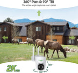 4G LTE Cellular Wireless Security Camera 360° PTZ 2K Solar No WiFi Surveillance Camera MANSHUR UB6 (UBOX App) - dzees - cam