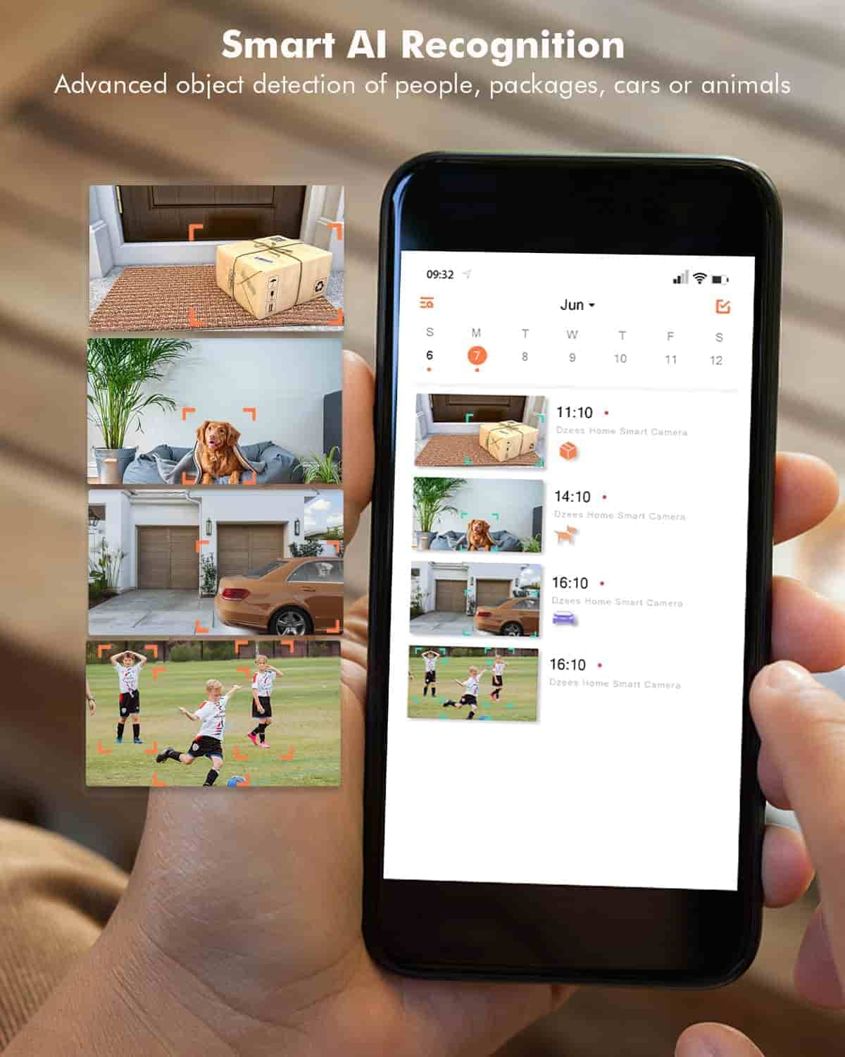 4MP Wireless Outdoor Security Camera – Battery Powered, AI Motion Detection, Color Night Vision, No Wiring Needed - Dzees G1B - dzees - cam