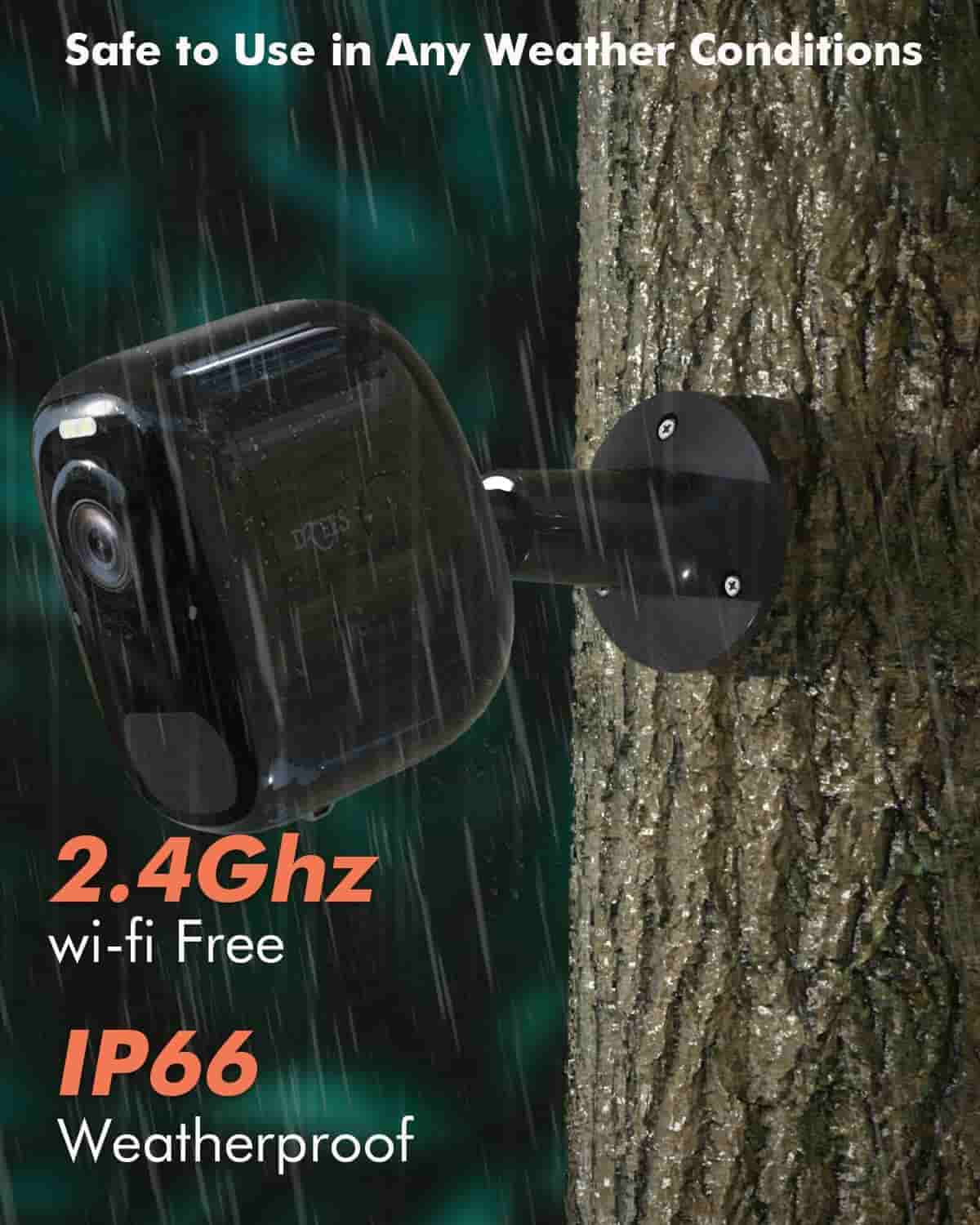 4MP Wireless Outdoor Security Camera – Battery Powered, AI Motion Detection, Color Night Vision, No Wiring Needed - Dzees G1B - dzees - cam