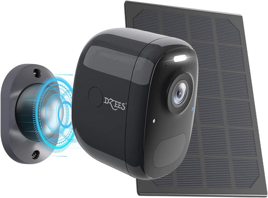 4MP Wireless Solar Powered Security Camera with 360° Rotatable Magnetic Mount Dzees CG1BK 1360