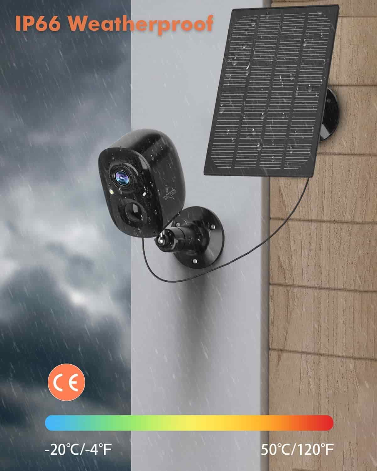 Solar Wireless Outdoor Security Camera – 2K HD, Battery Powered, AI Detection, Color Night Vision, 2 - Way Audio, IP65 Waterproof Dzees G6BK - dzees - cam