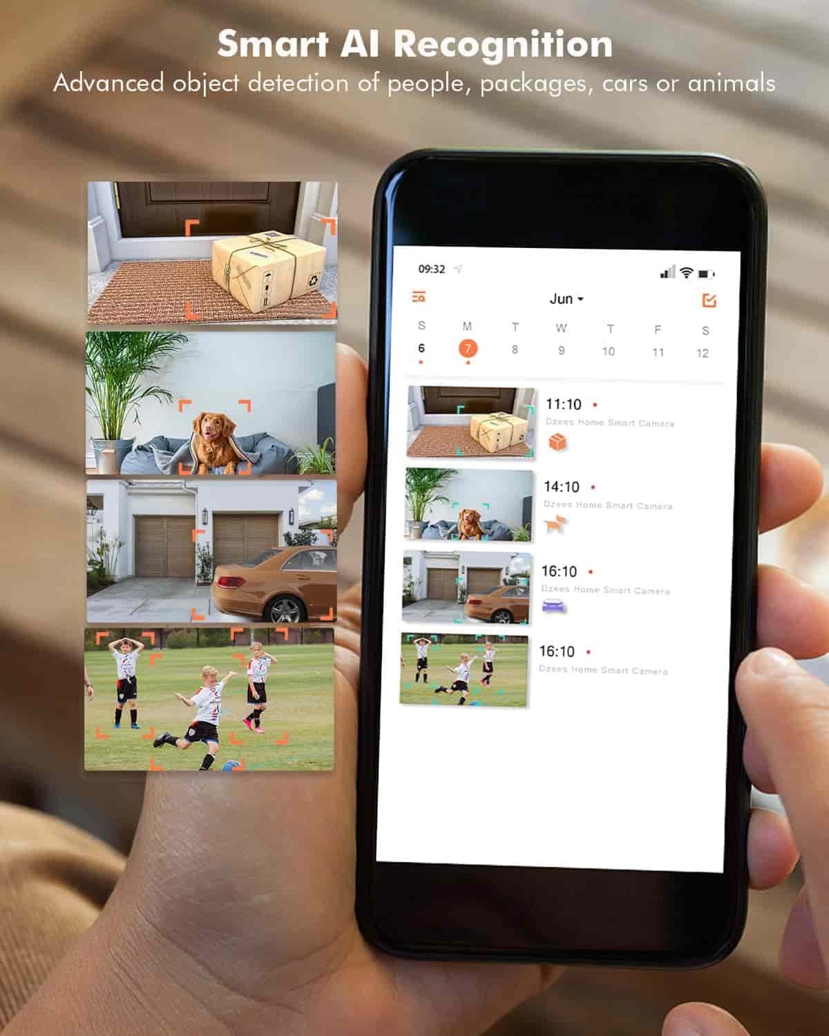 Wireless Outdoor Security Camera 2.5K – No - Drill Magnetic Mount, Night Vision, Smart Alerts, 2 - Way Audio Dzees G1 - dzees - cam